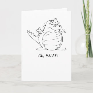 Oh, schläfst! Cartoon Alligator Geburtstagskarte Karte