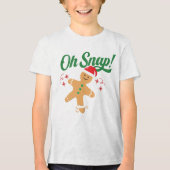 Oh, schläfst! Funny Gingerbread Man Cookie Weihnac Tri-Blend Shirt (Vorderseite)