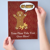 Oh, schläfst! Funny Gingerbread Man Flyer (Hand)