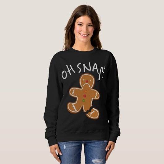 Oh, schläfst! Gingerbread Man Cookie Funny Broken  Sweatshirt (Vorne ganz)