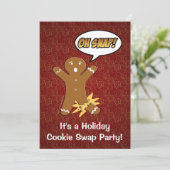 Oh, schläfst! Gingerbread Man Cookie Kundenspezifi Einladung (Stehend Vorderseite)