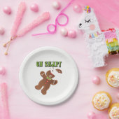 Oh, schläfst! Gingerbread Man Cookie Pappteller (Party)