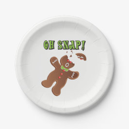 Oh, schläfst! Gingerbread Man Cookie Pappteller