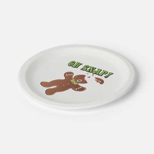 Oh, schläfst! Gingerbread Man Cookie Pappteller (Schrägansicht)