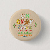 Oh, schläfst! Gingerbrei Cookie Kinderdusche Button (Vorderseite)