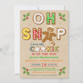 Oh, schläfst! Gingerbrei Cookie Kinderdusche Einladung (Vorderseite)