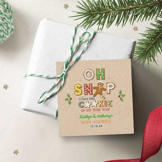 Oh, schläfst! Gingerbrei Cookie Kinderdusche Geschenkanhänger