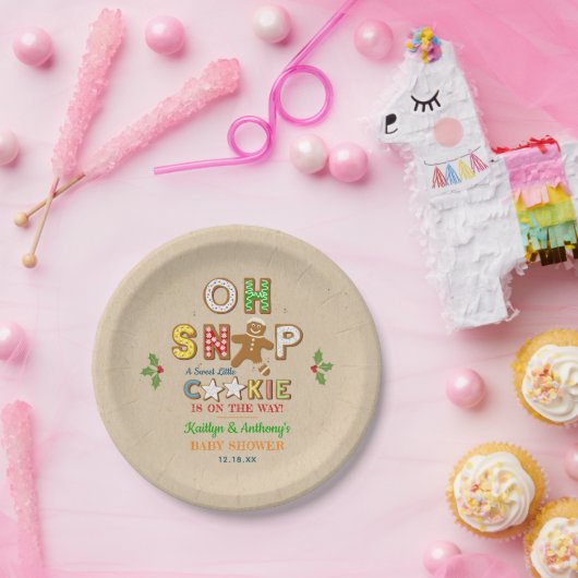 Oh, schläfst! Gingerbrei Cookie Kinderdusche Pappteller (Party)