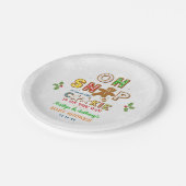 Oh, schläfst! Gingerbrei Cookie Kinderdusche Pappteller (Schrägansicht)