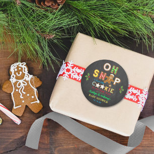 Oh, schläfst! Gingerbrei Cookie Kinderdusche Runder Aufkleber