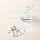 Oh, schläfst! Gingerbrei Cookie Kinderdusche Runder Pappuntersetzer (Vor Ort)