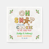 Oh, schläfst! Gingerbrei Cookie Kinderdusche Serviette (Vorderseite)