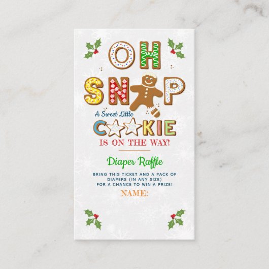 Oh, schläfst! Gingerbrei Cookie Kinderduschmaschin Begleitkarte (Vorderseite)