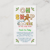 Oh, schläfst! Gingerbrot Cookie Babydusche Buch Begleitkarte (Vorderseite)