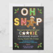 Oh, schläfst! Gingerbrot Cookie Exchange Feiertag Einladung (Vorderseite)