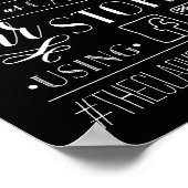 Oh, schläfst! | Hochzeitshashtag-Zeichen Poster (Ecke)