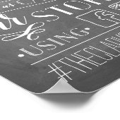 Oh, schläfst! | Hochzeitshashtag-Zeichen Poster (Ecke)