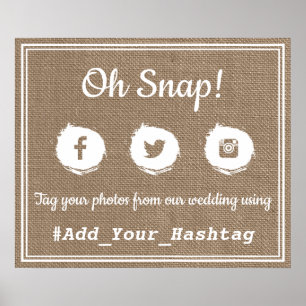 Oh, schläfst! Hochzeitszeichen für Social Media Poster