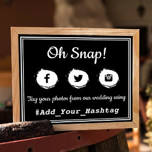 Oh, schläfst! Hochzeitszeichen für Social Media Poster