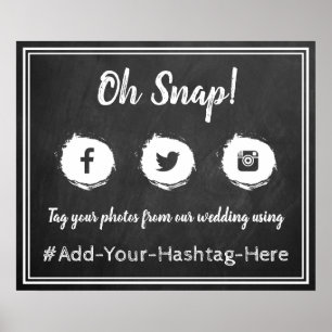 Oh, schläfst! Hochzeitszeichen für Social Media Poster