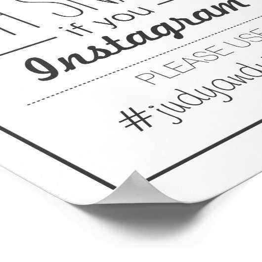 Oh, schläfst! Hochzeitszeichen Poster (Ecke)