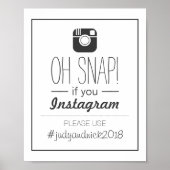 Oh, schläfst! Hochzeitszeichen Poster (Vorne)