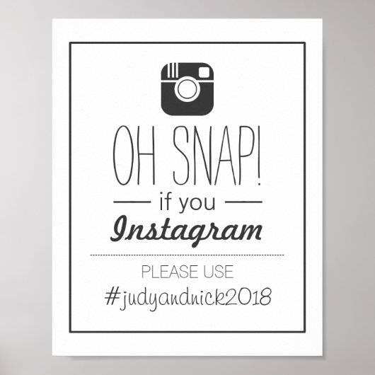 Oh, schläfst! Hochzeitszeichen Poster (Vorne)