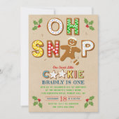 Oh, schläfst! Lebkuchenkoch jedes Alter Geburtstag Einladung (Vorderseite)