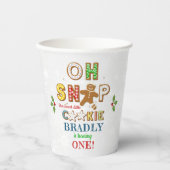 Oh, schläfst! Lebkuchenkoch jedes Alter Geburtstag Pappbecher (Vorderseite)