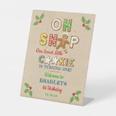 Oh, schläfst! Lebkuchenkoch jedes Alter Geburtstag Sockelschild (Vorderseite)