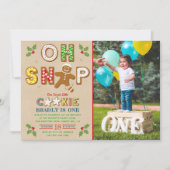 Oh, schläfst! Lebkuchenkoch jedes Alters Geburtsta Einladung (Vorderseite)