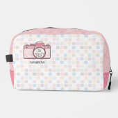 Oh, schläfst! Pink Pastellkamera Waschbeutel (Vorderseite)