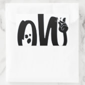 Oh, schläfst! rechteckiger aufkleber (Tasche)