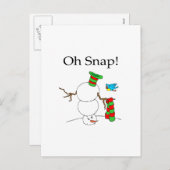 Oh, schläfst! (UD Snowman) Feiertagspostkarte (Vorne/Hinten)