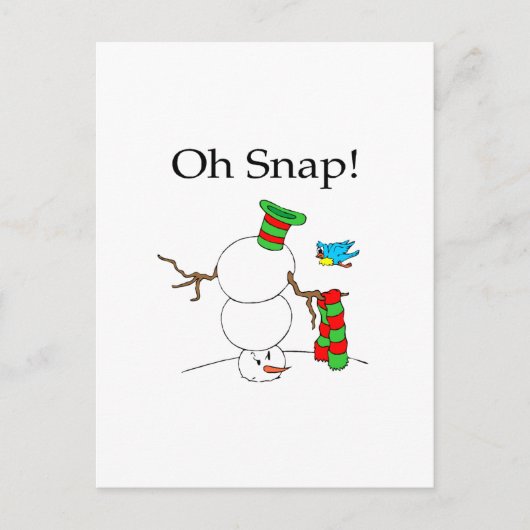 Oh, schläfst! (UD Snowman) Feiertagspostkarte (Vorderseite)