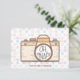 Oh, schläfst! Visitenkarte für die gelbe Pastellka Mitteilungskarte