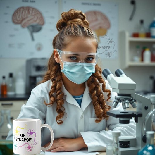 Oh, schläfst! Wissenschaftsneuron Biologielehrer F Kaffeetasse