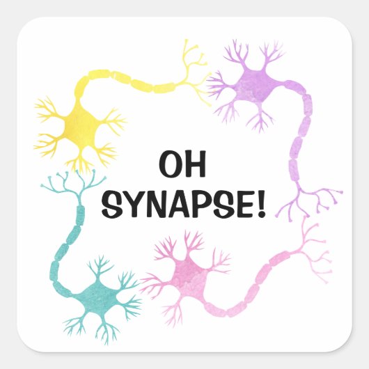 Oh, schläfst! Wissenschaftsneuron Biologielehrer F Quadratischer Aufkleber (Vorderseite)