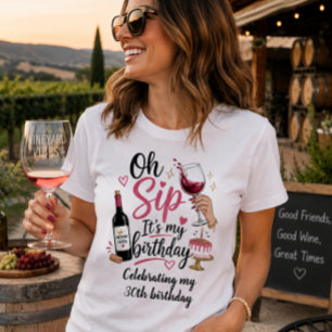 Oh Schluck, es ist mein Geburtstags-Weinverkostung T-Shirt