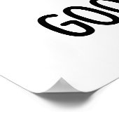 Oh Schriftart Goodness Sake Funny Type Puff Poster (Ecke)