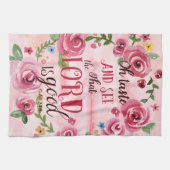 Oh sehen Geschmack und dass das 34:8 Lords Is Good Geschirrtuch (Horizontal)