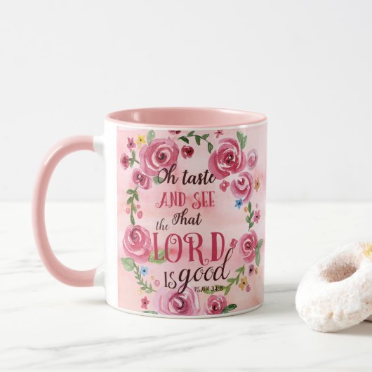 Oh sehen Geschmack und dass das 34:8 Lords Is Good Tasse (Mit Donut)