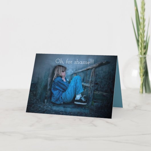 OH SHAME BELATET BIRTHDAY CARD DANKESKARTE (Vorderseite)