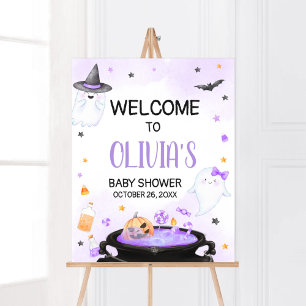 Oh Sheet Boo y Halloween Baby Dusche Willkommen Poster