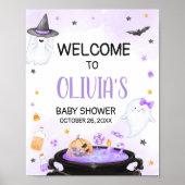 Oh Sheet Boo y Halloween Baby Dusche Willkommen Poster (Vorne)