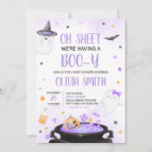 Oh Sheet Boo y Halloween Baby Shower Einladung (Vorderseite)
