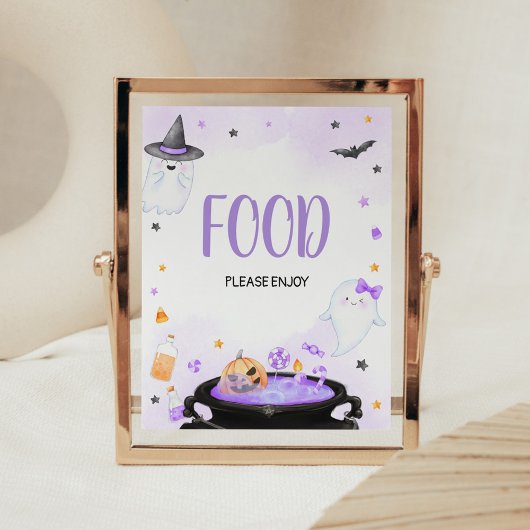 Oh Sheet Boo y Halloween Baby Shower Food Poster