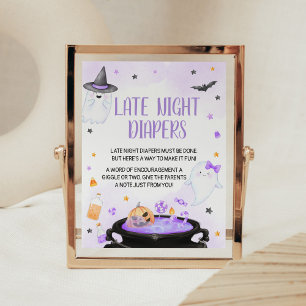 Oh Sheet Boo y Halloween Spate Night Diapers Poster
