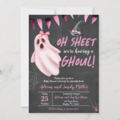 Oh Sheet Es ist eine Ghoul Baby-Dusche Einladung (Vorderseite)