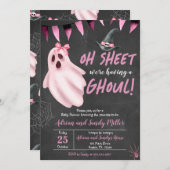 Oh Sheet Es ist eine Ghoul Baby-Dusche Einladung (Vorne/Hinten)